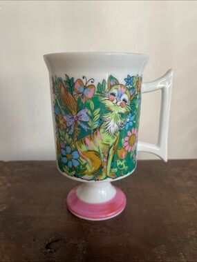 •| vintage cat mug